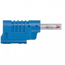Fiche banane - Ø4 mm - 16 A - 33 V= - 70 V~ - bleu