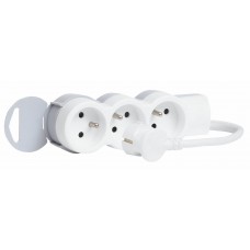 Rallonge multiprise standard - 3x2P+T - cordon 3 m