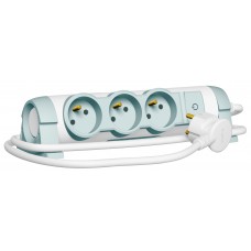Rallonge multiprise confort - bloc de prises rotatif - 3x2P+T - cordon 3 m