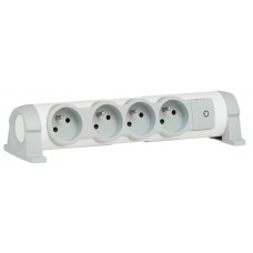 Bloc multiprise confort mobile - interrupteur à voyant - 4x2P+T
