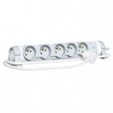 Rallonge multiprise confort - bloc de prises rotatif - 5x2P+T - cordon 1,5 m