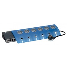 Rallonge multiprise multimédia - avec cordon - 6x2P+T alignées