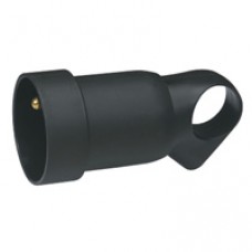 Prolongateur 2P+T - 16 A - plastique - anneaux - noir