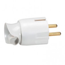 Fiche 2P+T - 16 A - plastique - orientation du câble 360° - blanc