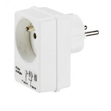 Fiche double fonction - 250 V~ - 16 A - multiple - éclips - blanc