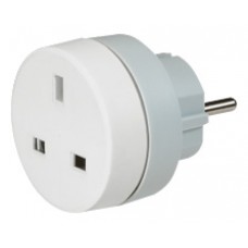 Adaptateur 2P+T - 16 A - standard britannique pour socle Français ou Allemand