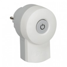 Fiche double fonction - 250 V~ - 16 A avec interrupteur 16 A - blanc