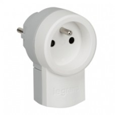 Fiche double fonction - 250 V~ - 16 A avec 2P+T 16 A - blanc