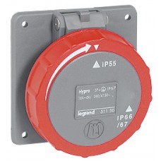 Socle tableau entraxe unifié Hypra -IP66/67-55- 16 A - 380/415 V~ - 3P+T - plast