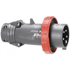 Fiche droite Hypra - IP66/67-55 - 16 A - 380/415 V~ - 3P+N+T - plast