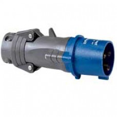 Fiche droite Hypra - IP44 - 63 A - 200/250 V~ - 2P+T - plast