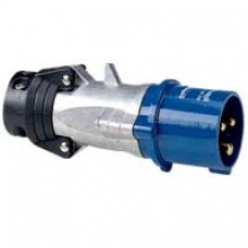 Fiche droite Hypra - IP44 - 16 A - 200/250 V~ - 2P+T - métal
