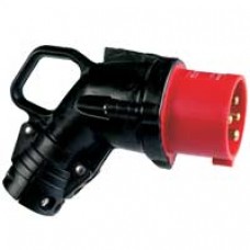 Fiche coudée Hypra - IP44 - 16 A - 380/415 V~ - 3P+T - caoutchouc