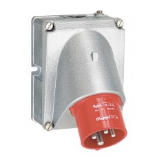 Socle connecteur Hypra - IP44 - 16 A - 380/415 V~ - 3P+T - métal