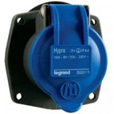 Socle tableau Hypra -IP44- 16 A - 200/250 V~ - 2P+T - plast - rempl M-L 10 A