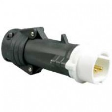 Fiche droite Hypra - IP44 - TBT 16 A - 20/50 V= - 2P - plast