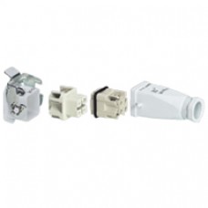 Kit connect multipôles Hypra - 10 A - 250 V - 3P+T - sortie verticale - plast