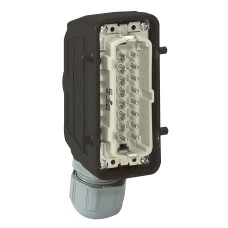 Connect multipôles Hypra - 16 A - 500 V - 16P+T - capot mâle sortie latérale