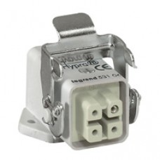Connect multipôles Hypra - 10 A - 400 V - 4P+T - embase fem lat encast - plast