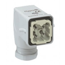 Connect multipôles Hypra - 10 A - 250 V - 3P+T - capot mâle sortie lat - plast