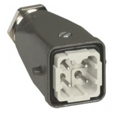 Connect multipôles Hypra - 10 A - 400 V - 4P+T - capot mâle sortie vert - métal