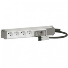 Bloc nourrice - 4x2P+T + disjoncteur différentiel Ph+N - 16 A - 30 mA - cordon raccord rapide Legrand