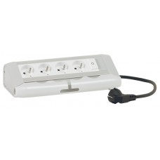 Bloc bureau - 4x2P+T + 1 interrupteur lumineux - avec cordon