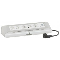 Bloc bureau - 5x2P+T + disjoncteur différentiel Ph+N - 16 A - 30 mA - avec cordon