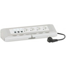 Bloc bureau - 4x2P+T + 3 x RJ 45 Cat.6 FTP 1 module - avec cordon