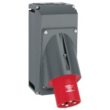 Socle connecteur Hypra - IP44 - 63 A - 380/415 V~ - 3P+T - plast