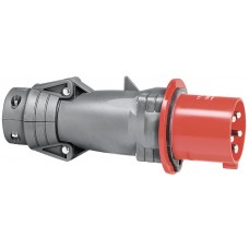 Fiche droite Hypra - IP44 - 63 A - 380/415 V~ - 3P+N+T - plast