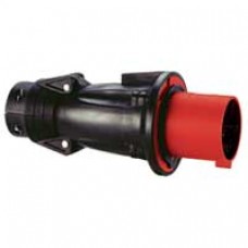 Fiche droite Hypra - IP44 - 63 A - 380/415 V~ - 3P+N+T - caoutchouc