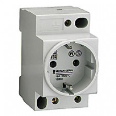Prise PC modulaire 2P plus T 16A 250V standard allemand