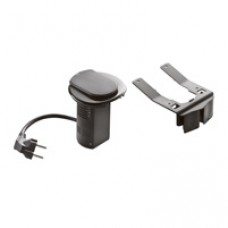 Module de bureau encastré Programme Mosaic - 1 prise 2P+T / chargeur USB - noir