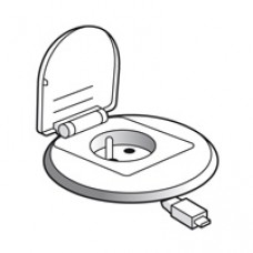 Module bureau encastré Mosaic - 1x2P+T/chargeur USB/enrouleur RJ45 - blanc