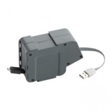 Module bureau encastré Mosaic - 1x2P+T/chargeur USB/enrouleur RJ45 - métal