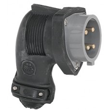 Fiche coudée ML - IP44 - 16 A - 380/415 V~ - 3P+T - caoutch