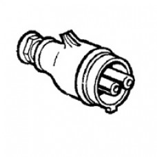 Fiche ML - IP44 - 16 A - 24 V~ - 2P - sortie droite - plast