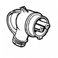 Fiche ML - IP44 - 16 A - 24 V~ - 2P - sortie coudée - plast