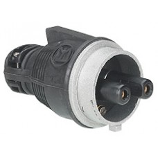 Fiche ML - IP44 - 16 A - 24 V~ - 2P - sortie droite - caoutchouc