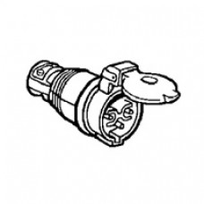 Prise mobile ML - IP44 - 16 A - 24 V~ - 2P - caoutchouc avec collier d'amarrage