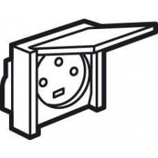Socle à encastrer - prise étanche Plexo 20 A - 3P+T - IP44-IK08 - gris