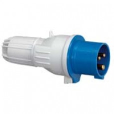 Fiche droite P17 - IP44 - 32 A - 200/250 V~ - 2P+T - plast