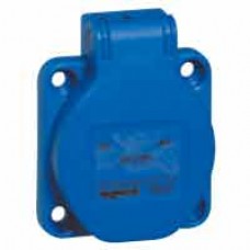 Socle de tableau P17 - 16 A - 250 V~ - brochage dom - encombrement réduit - bleu