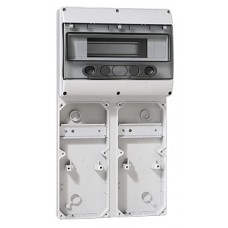 Embase P17 - recevant plastron 280x125 - rail 12 modules - 6 socles 16 A