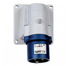 Socle de connecteur P17 - IP44 - 32 A - 200/250 V~ - 2P+T - plast