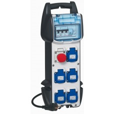 Coffret de chantier P17 - IP 44 - env. IK 10 - 16 A - 250 V~ - 5 prises + cordon