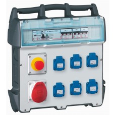 Coffret de chantier P17 - IP 44 - env. IK 09 - 40 A - 400 V~ - 6xNFC + 1x3P+N+T