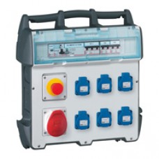 Coffret de chantier P17 - IP 44 - env. IK 09 - 40 A - 400 V~- 6xNFC + 1x3P+N+T
