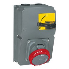 Coffret monoprise Hypra - IP66/67-55 - 125 A - 380/415 V~ - 3P+N+T - interrupteur sect